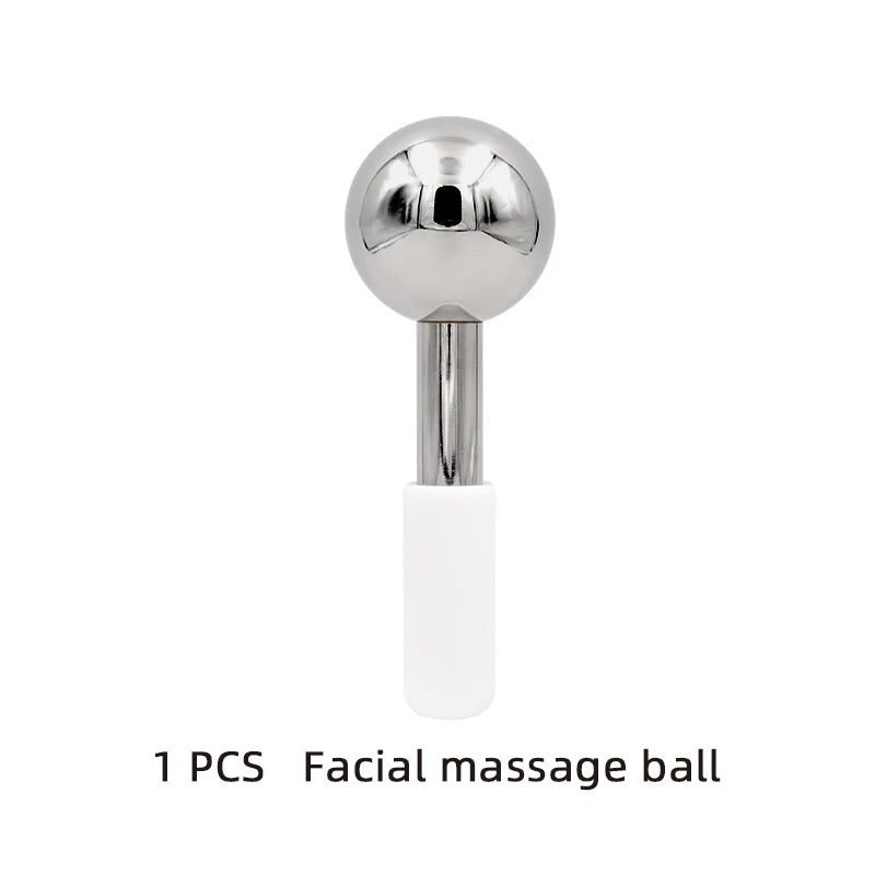 Rodillo de Metal mágico de acero inoxidable para terapia de frío, rodillo de belleza Facial de enfriamiento de oro rosa para la piel, gran oferta
