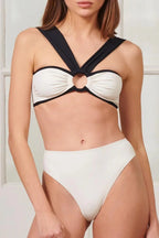 Conjunto de Bikini de Gasa de 3 Piezas - Traje de Baño Divisado para Playa