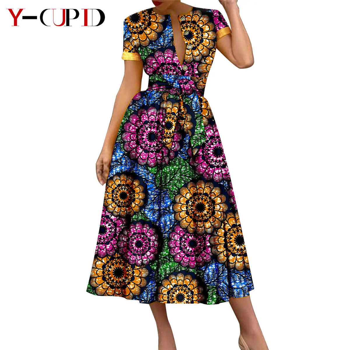 Vestido Dashiki Bazin Riche Africano Pareja | 2 Piezas | Tallas XS-6XL | Tico Trendy
