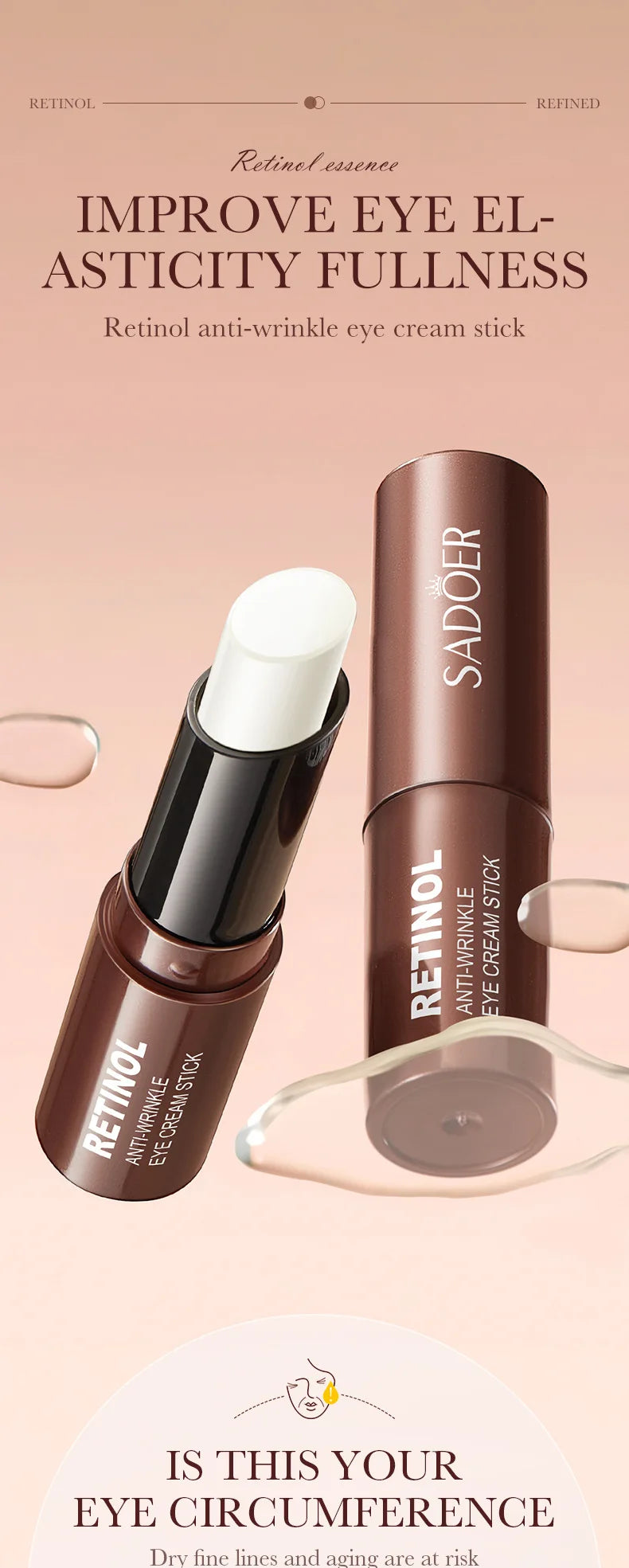 Crema Instantánea Para Bolsas De Ojos | Retinol Antiarrugas Colágeno | Reafirmante Unisex
