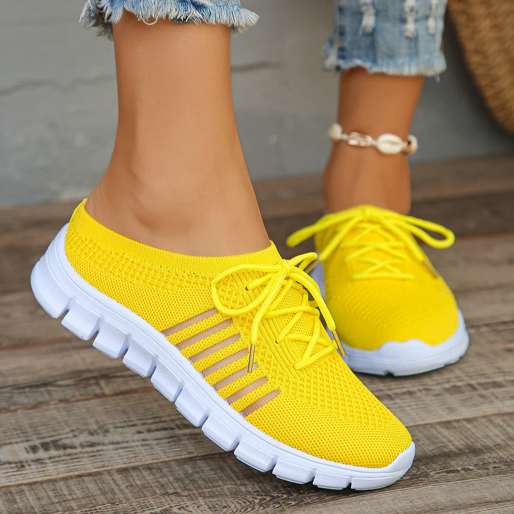 Zapatos Planos de Malla Transpirable | Suela Blanda | Sin Cordones | Talla Grande | Verano 2025
