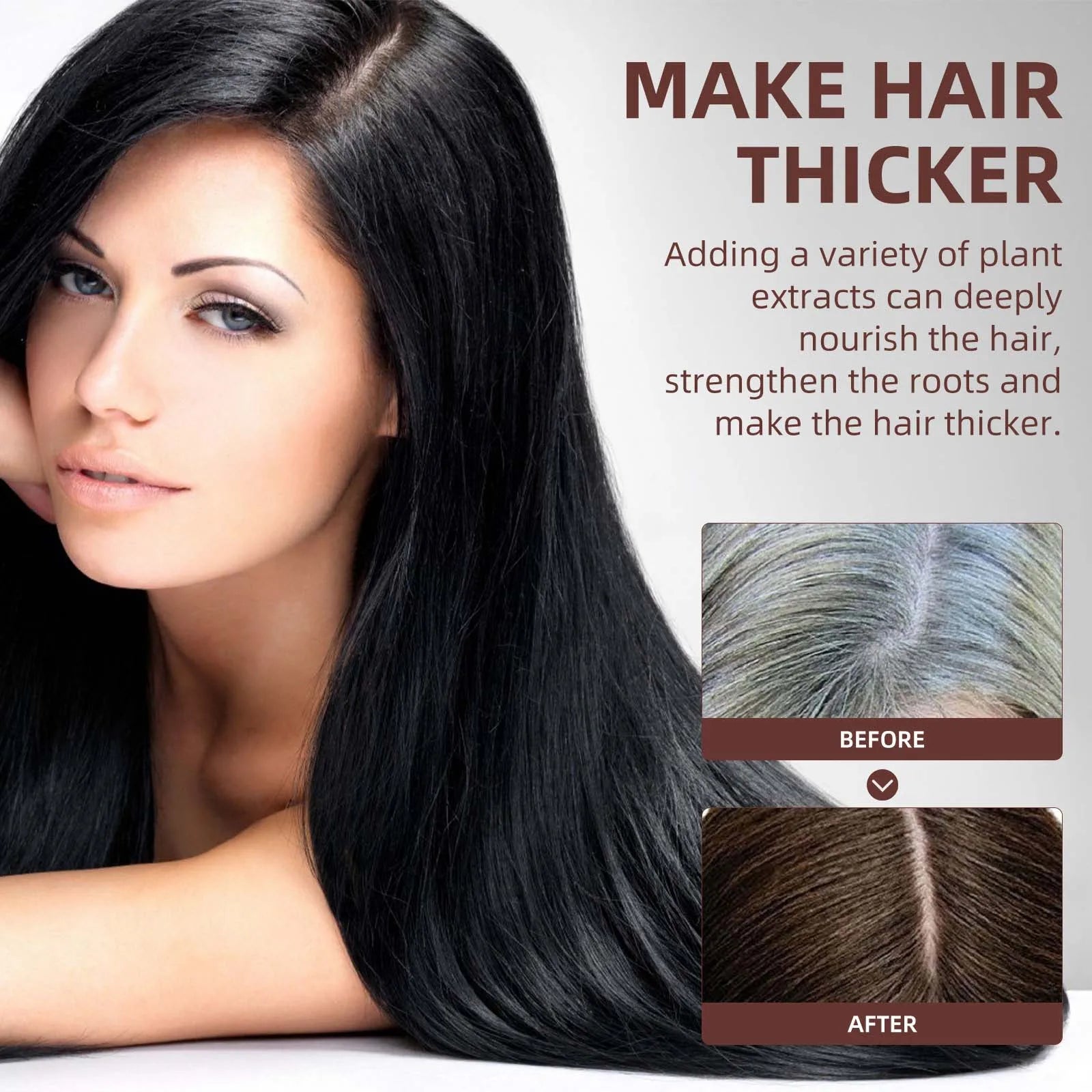Nuevo asesino de cabello blanco, líquido de esencia polygonum multiflorum que elimina el cabello gris y restaura el color natural del cabello en 7 días 2025