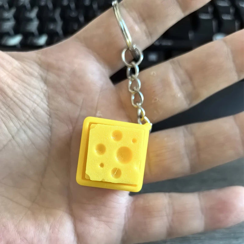 Teclado de queso Fidget llavero Clicker Fidget juguete sensorial alivio del estrés ansiedad TDAH descompresión regalos para niños adultos