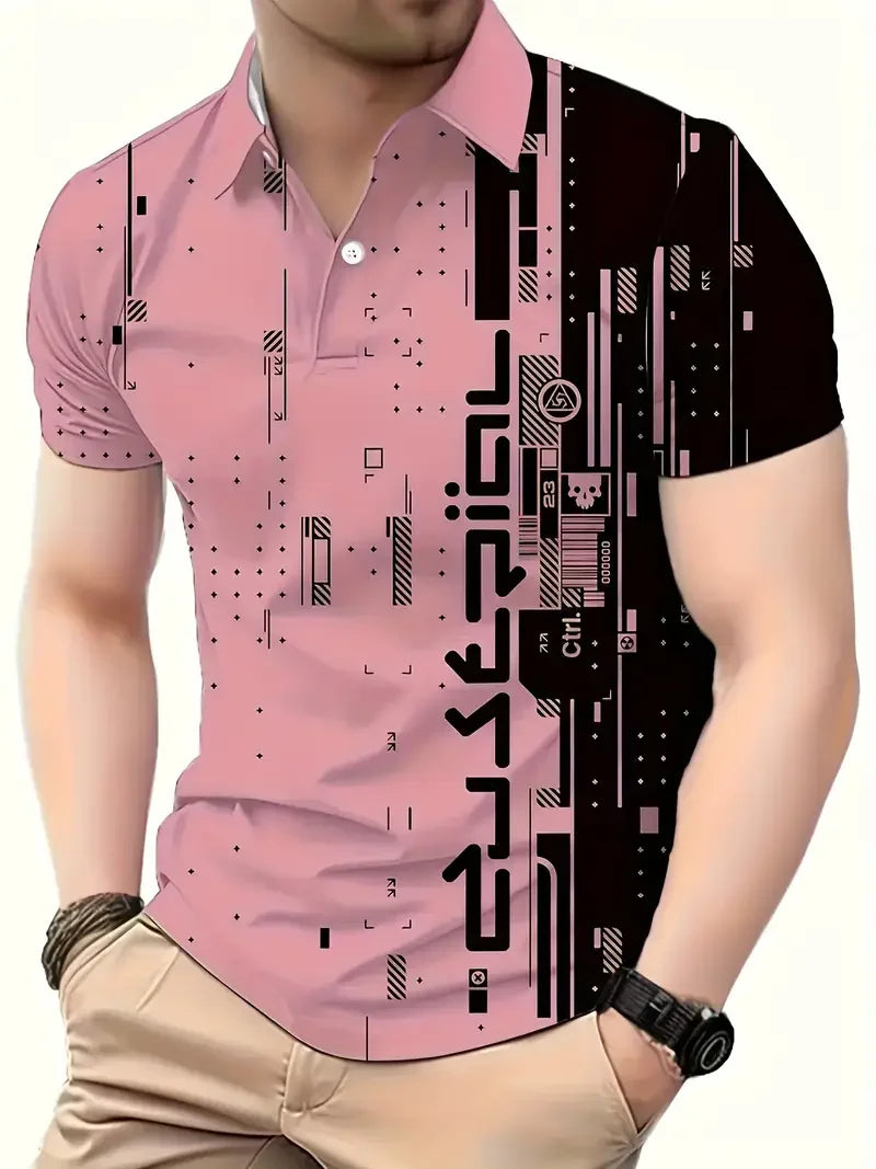 Camiseta Clásica Hombre Estampado Gráfico | Moda Urbana Cuello Redondo Secado Rápido