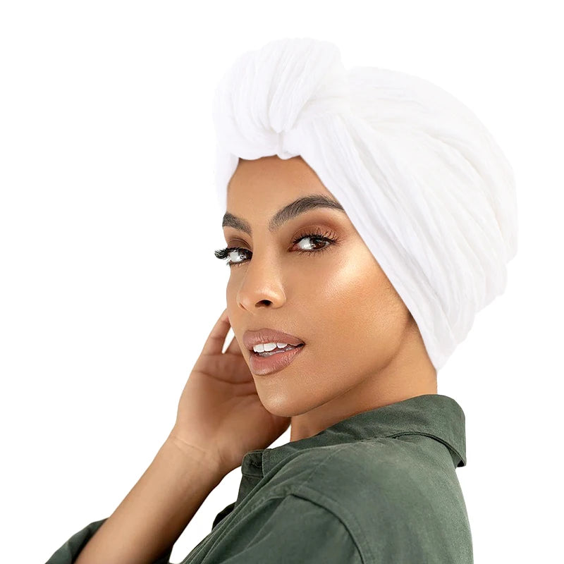 Turbante Elástico con Volantes | Diadema Trenzada Anudada | Accesorio Versátil