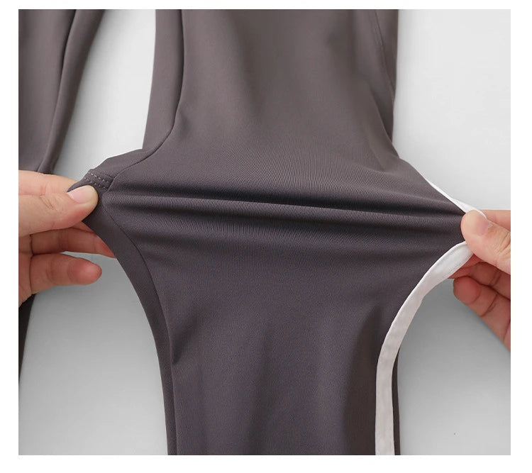 Mallas Piel Tiburón Raya Bolsillo | Cintura Alta Ajustado Fitness | Yoga Ciclismo Correr Otoño | Ticotrendy