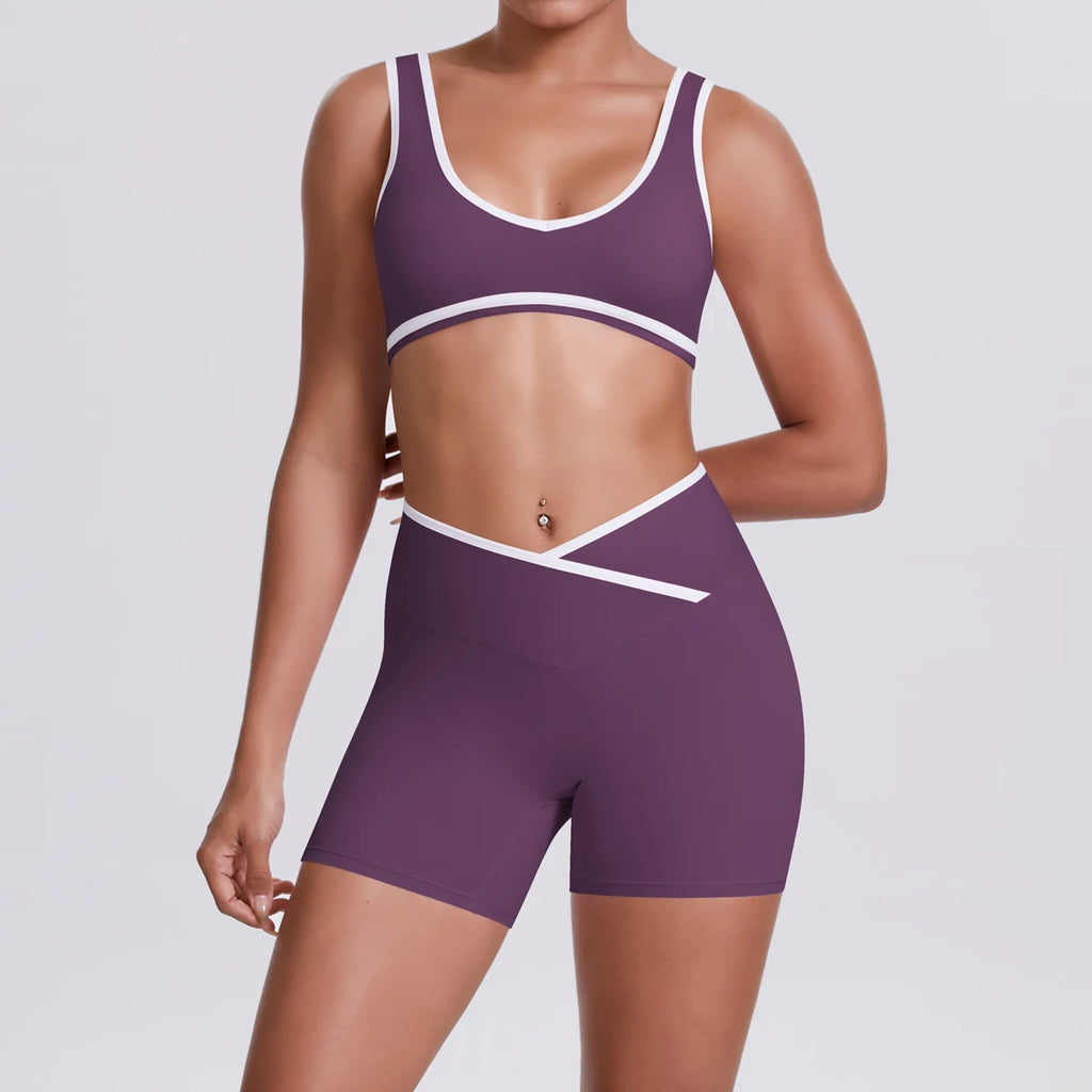 Conjunto Deportivo Mujer 2 Piezas | Yoga Gimnasio | Secado Rápido Ajuste Delgado
