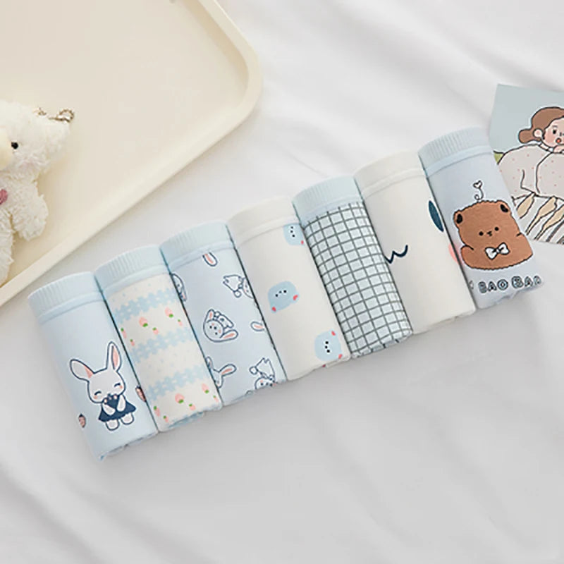 Bragas de Algodón Estampadas | Set de 7 Piezas
