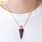 Collar Difusor de Perfume de Piedra Natural Cuarzo Curativo