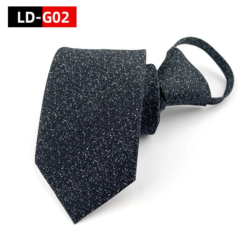 Corbata Preatada Cremallera Estrecha Estilo Tico Negocios Elegancia Diaria