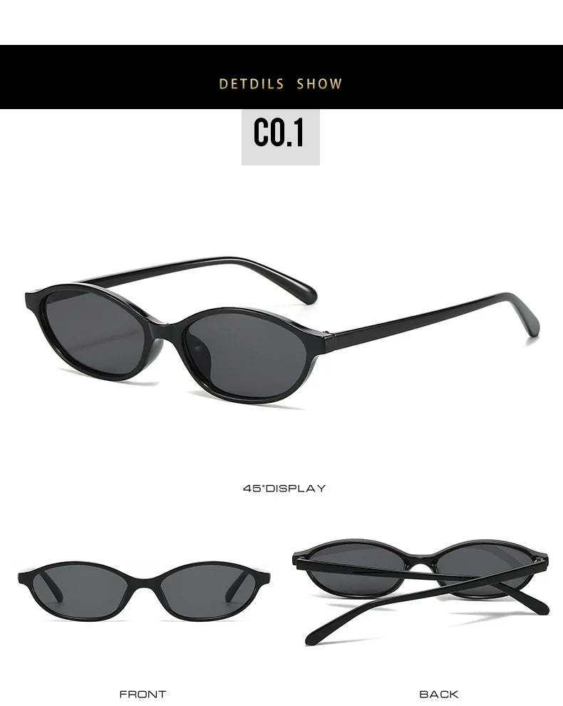 Gafas Sol Ovaladas Retro Leopardo Marrón | Montura Pequeña A La Moda UV400 Viajar