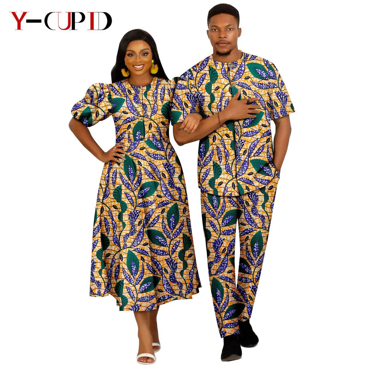Vestido Estampado Africano Dashiki Pareja | Camisa y Pantalón | Tallas S-6XL | Tico Trendy