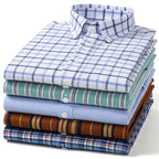 Camisa Oxford a Cuadros | Talla Grande y Pequeña | 100% Algodón | Manga Larga Hombre
