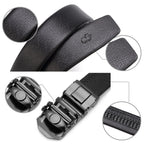 Luxury Brand Business Belt Men Top Quality Genuine Leather Waist Strap Black Male Simple Automatic Buckle Jeans Belts for Men