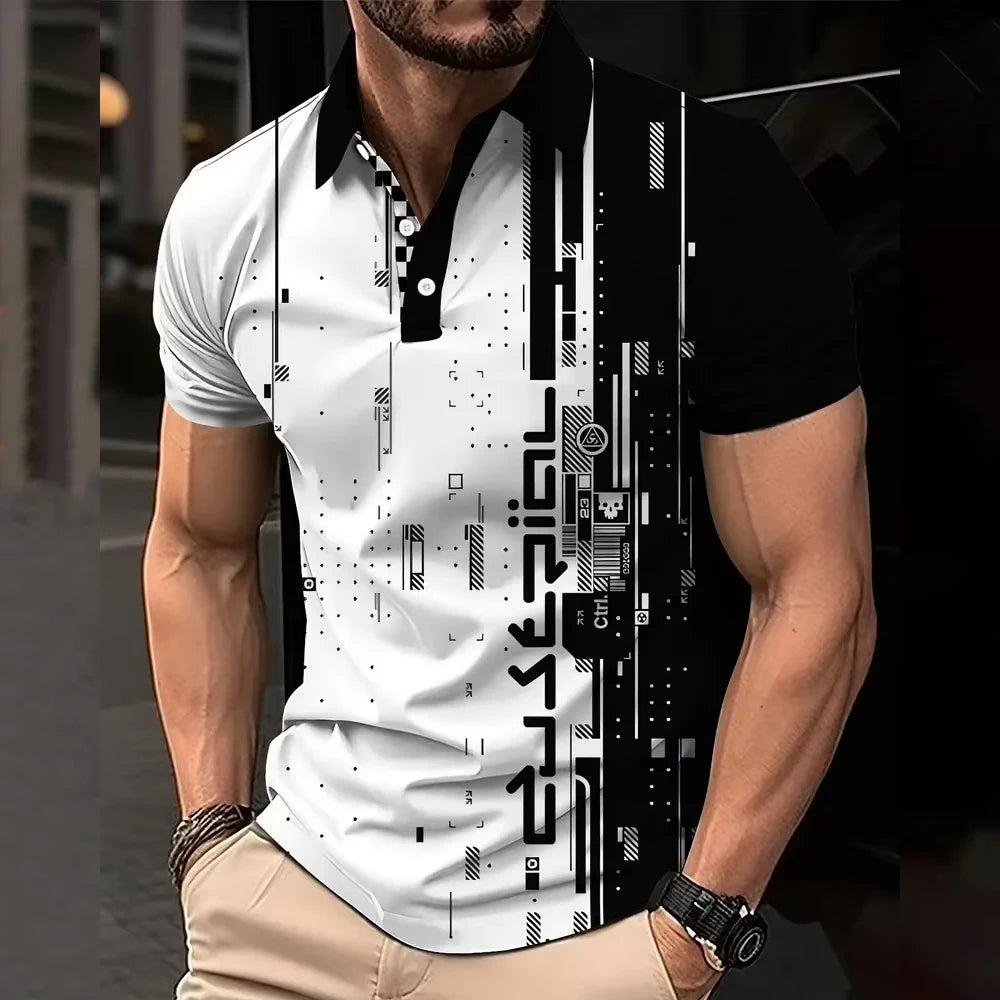 Camiseta Clásica Hombre Estampado Gráfico | Moda Urbana Cuello Redondo Secado Rápido