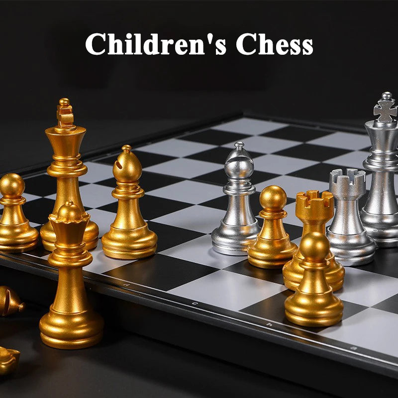 Ajedrez Magnético Plegable | Tablero y Piezas con Atracción | Entretenimiento Padres e Hijos | Ticotrendy