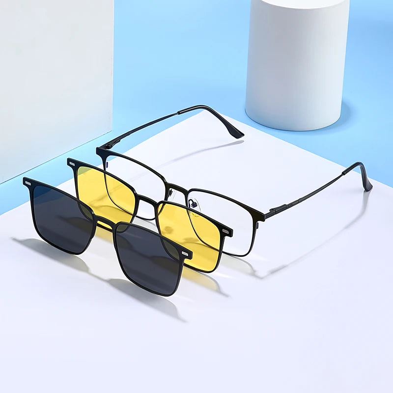 Gafas de Sol Caterside 3 en 1 | Montura Metálica | Lentes Magnéticas UV400 | Polarizadas