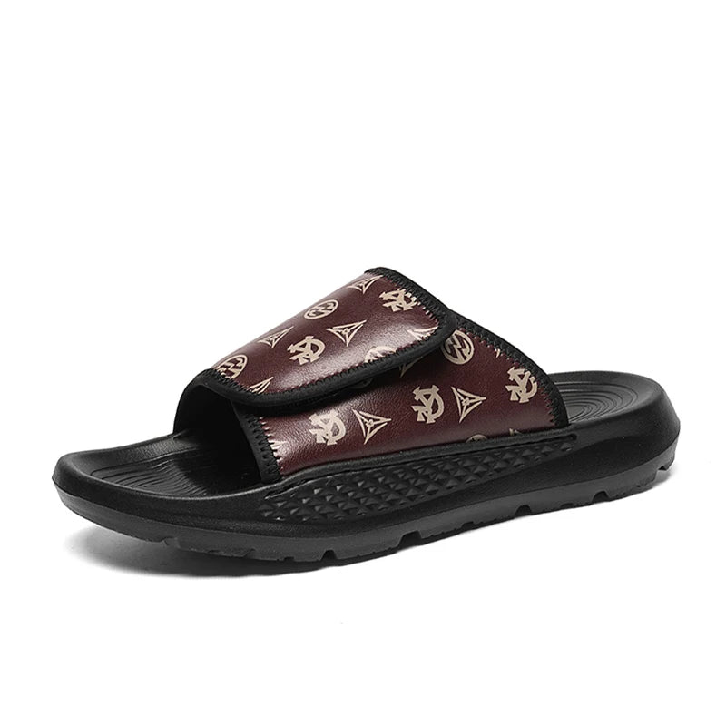 Sandalias Hombre Cuero Artificial Retro Cómodas Planas Aire Libre | Verano 2025
