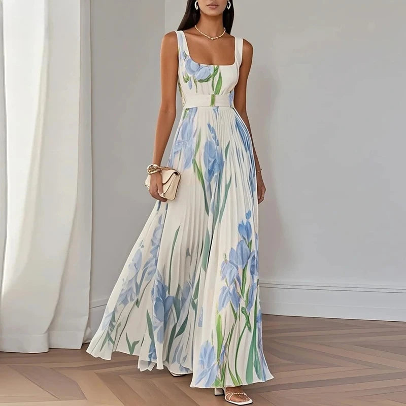 Vestido de Verano Plisado con Estampado | Ligero y Fresco