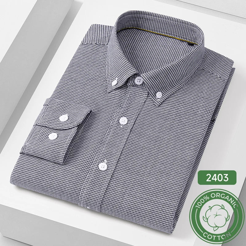 Camisa Rosa Pata de Gallo | 100% Algodón | Ajuste Formal | Top Clásico Hombre  | Ticotrendy