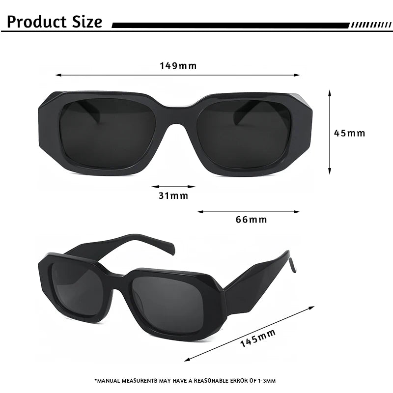Gafas de Sol CATERSIDE Polarizadas | Montura Grande de Acetato Poligonal | UV400