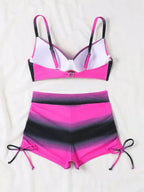 Bikini Teñido y Anudado - Estilo Boho Chic para Vacaciones en la Costa