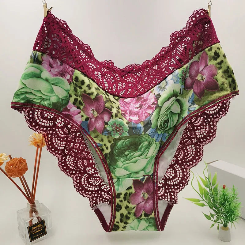Braguitas de Encaje Floral | Talla Grande 6XL