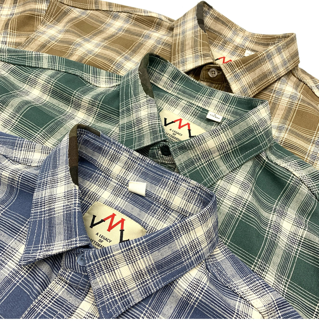 Camisa Cuadros Hombre | Algodón 100% | Estilo Retro Japonés | Manga Corta | Ticotrendy Costa Rica
