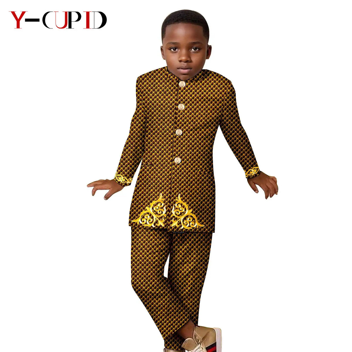 Conjunto Chaqueta Pantalón Dashiki Niño | Bazin Riche | Tallas XS-XXL | Tico Trendy