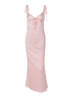 Vestido Midi Y2K | Espalda Descubierta y Tirantes Finos | Fiesta Dulzura