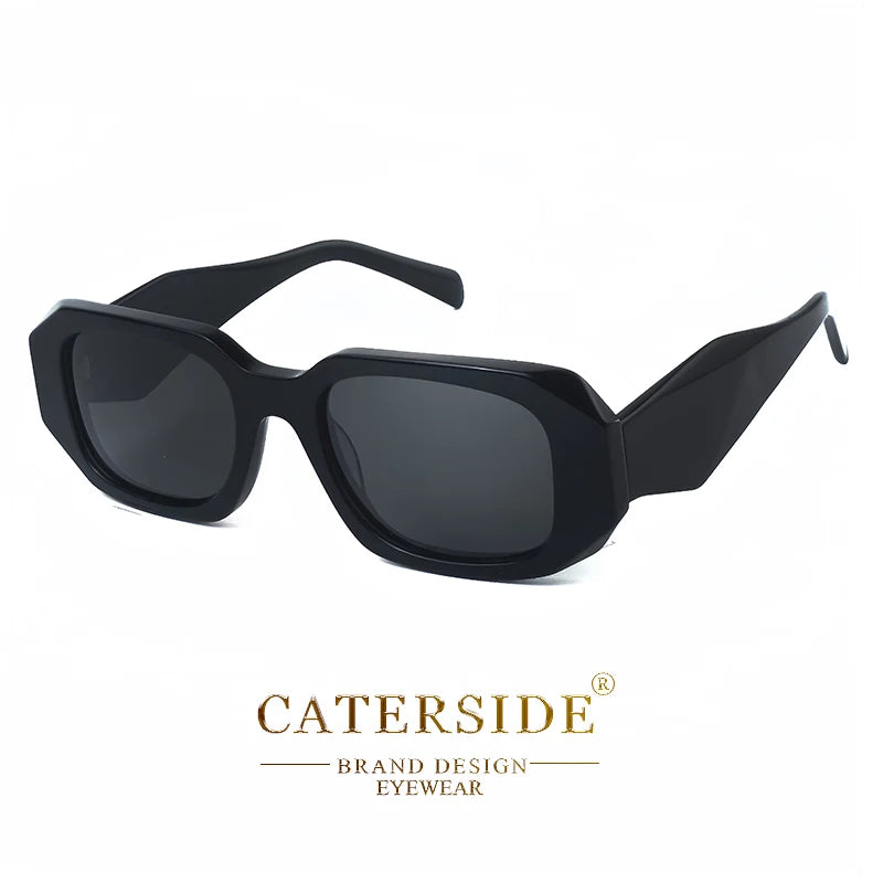 Gafas de Sol CATERSIDE Polarizadas | Montura Grande de Acetato Poligonal | UV400