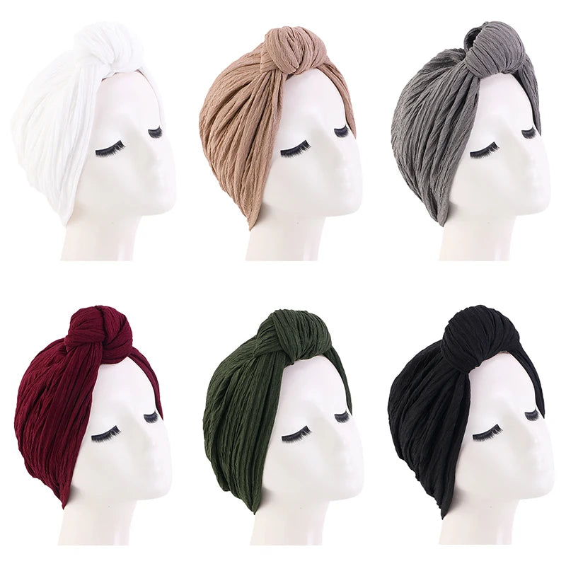 Turbante Elástico con Volantes | Diadema Trenzada Anudada | Accesorio Versátil