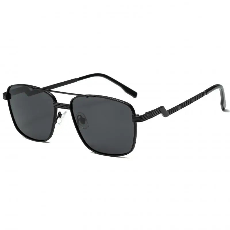 Gafas de Sol CATERSIDE Polarizadas | Lentes Planas y Doble Puente | Montura Metal | UV400