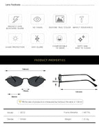Gafas de Sol Punk UV400 para Mujer Viaje Moda Costa Rica
