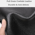 BISON DENIM-billetera de cuero genuino para hombre, monedero pequeño con bloqueo RFID, tarjetero plegable, regalo Ideal para padre y novio