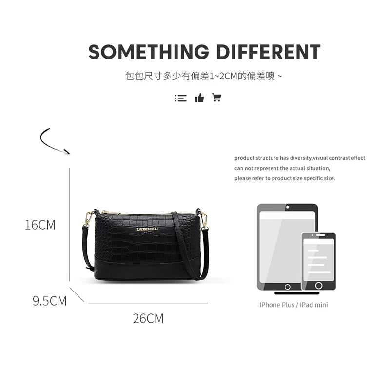 LAORENTOU marca moda mujer bolso cruzado 2025 Otoño Invierno nuevo diseño mujer bolso de hombro Casual