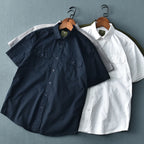 Camisa Casual Hombre | Algodón Puro | Parches Tridimensionales | Manga Corta | Ticotrendy