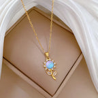 Collar Acero Inoxidable Girasoles Circonita Colores Tendencias Pura Vida | Regalo Especial