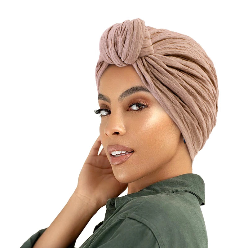 Turbante Elástico con Volantes | Diadema Trenzada Anudada | Accesorio Versátil