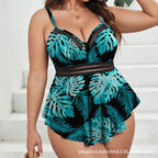 Tankini Push-Up de Cintura Alta con Espalda Descubierta