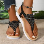 Sandalias plateadas con Clip calado para mujer, cuñas de plataforma de verano 2025, Sandalias romanas, Sandalias de cristal con banda elástica a la moda para mujer
