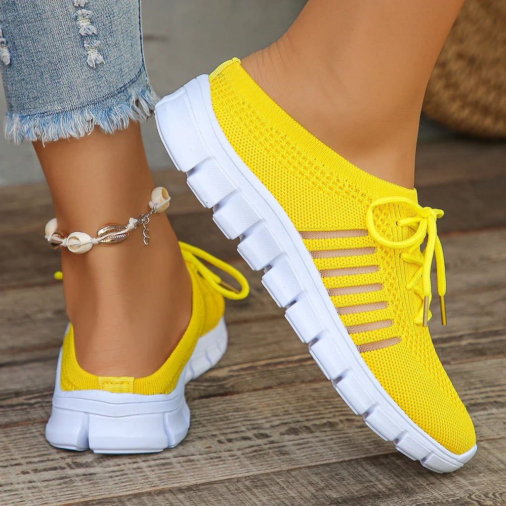 Zapatos Planos de Malla Transpirable | Suela Blanda | Sin Cordones | Talla Grande | Verano 2025