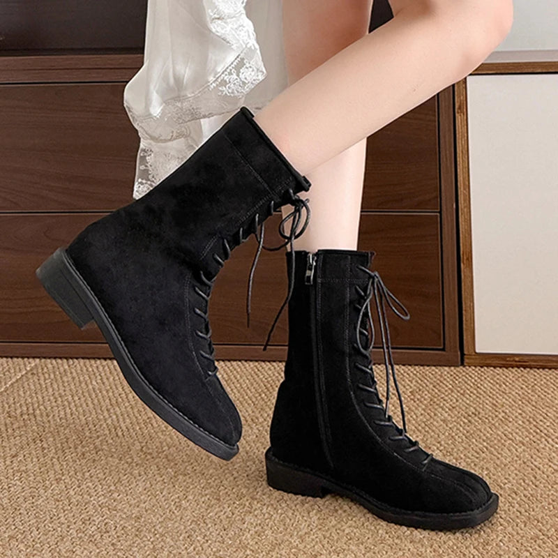 Botines de Suela Gruesa | Estilo Punk | Hebillas Modernas