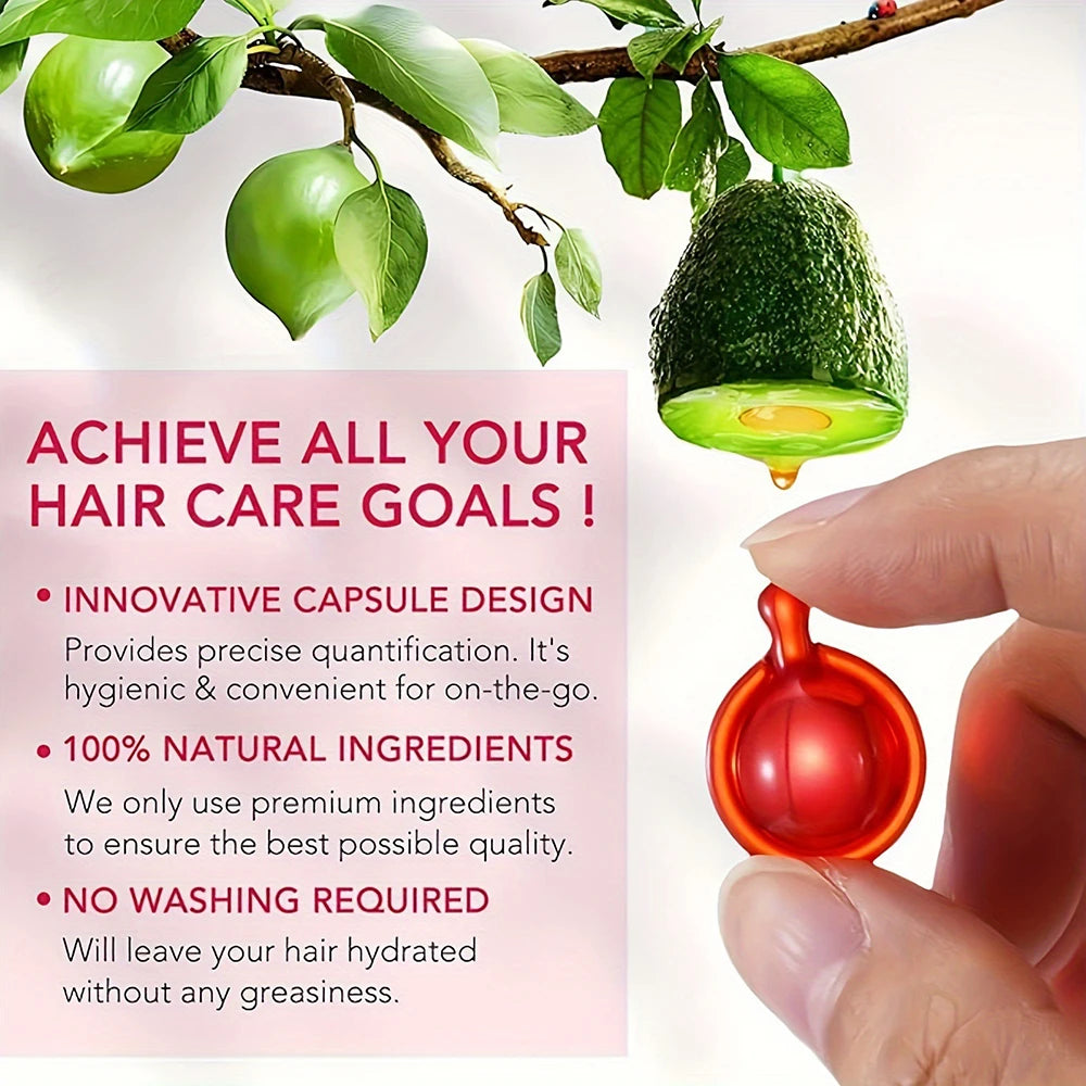 Aceite de nuez para el cuidado del cabello, aceite esencial, cápsula acondicionadora para el cabello marroquí, mejora la reparación del cabello seco y rizado, esencia sin lavado suave y brillante
