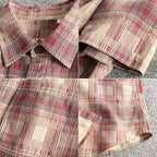 Camisa Retro Hombre | Cuadros Tartán | Algodón Tejido | Corte Holgado | Ticotrendy