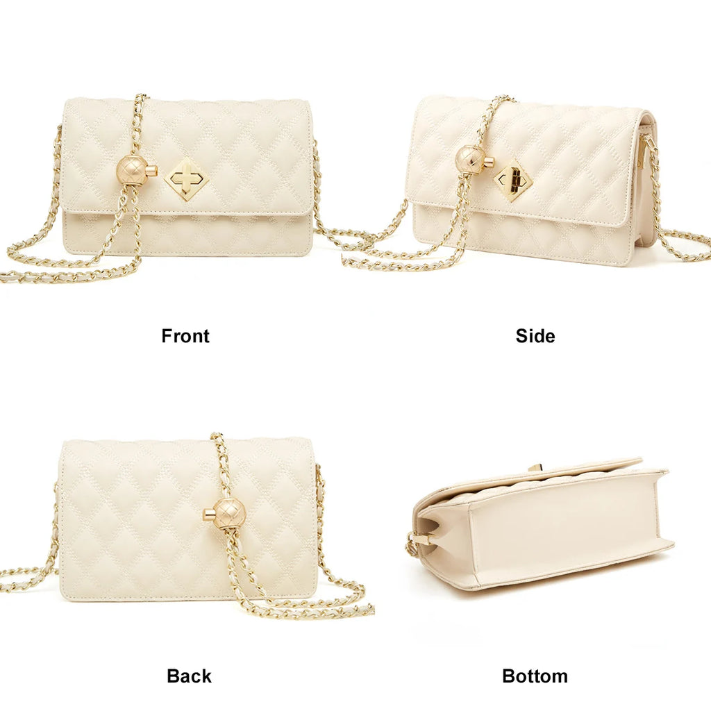 LAORENTOU bolso cruzado de cuero dividido para mujer, bolso de hombro femenino de moda 20225, bolso pequeño elegante