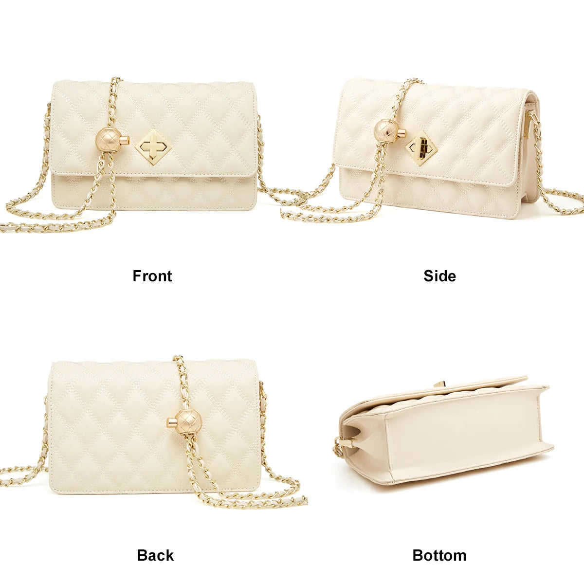 LAORENTOU bolso cruzado de cuero dividido para mujer, bolso de hombro femenino de moda 20225, bolso pequeño elegante