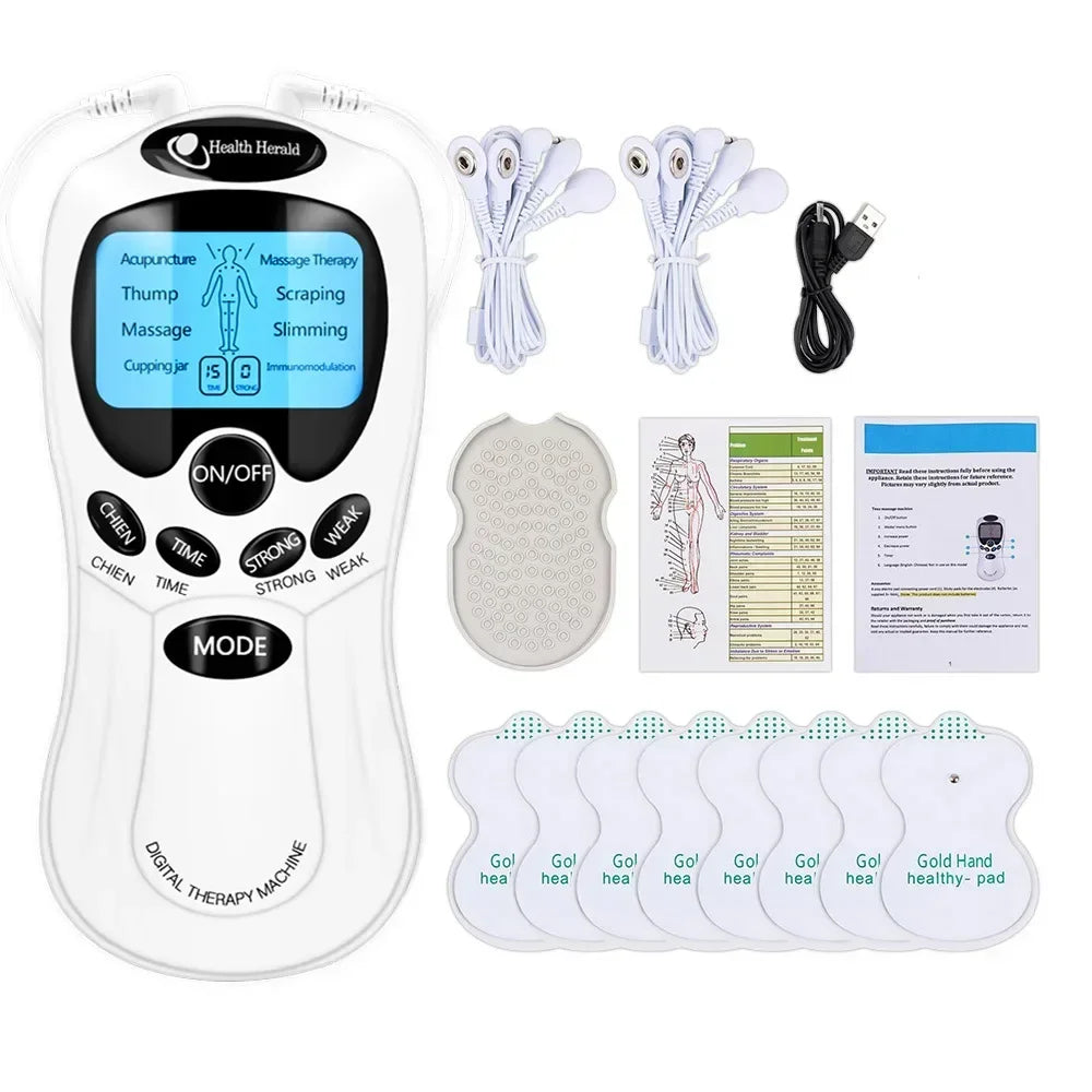 Masajeador Muscular TENS Eléctrico | Terapia Digital Pulso Estimulador | Cuidado Cuerpo Completo