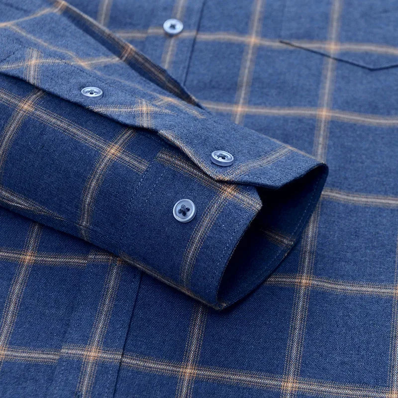 Camisa Clásica Algodón Hombre | Manga Larga | Botones | Casual y Oficina | Ticotrendy