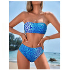 Bikini Sin Tirantes de Leopardo - Traje de Baño Sexy para Verano Tico